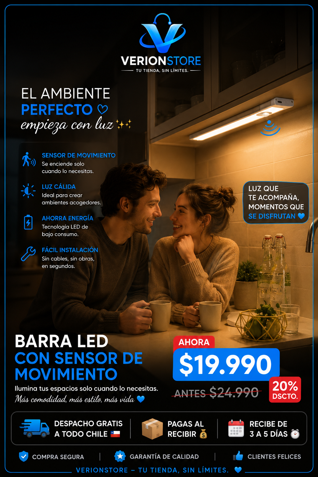 👉 BarraLED - SENSOR 30CM💡