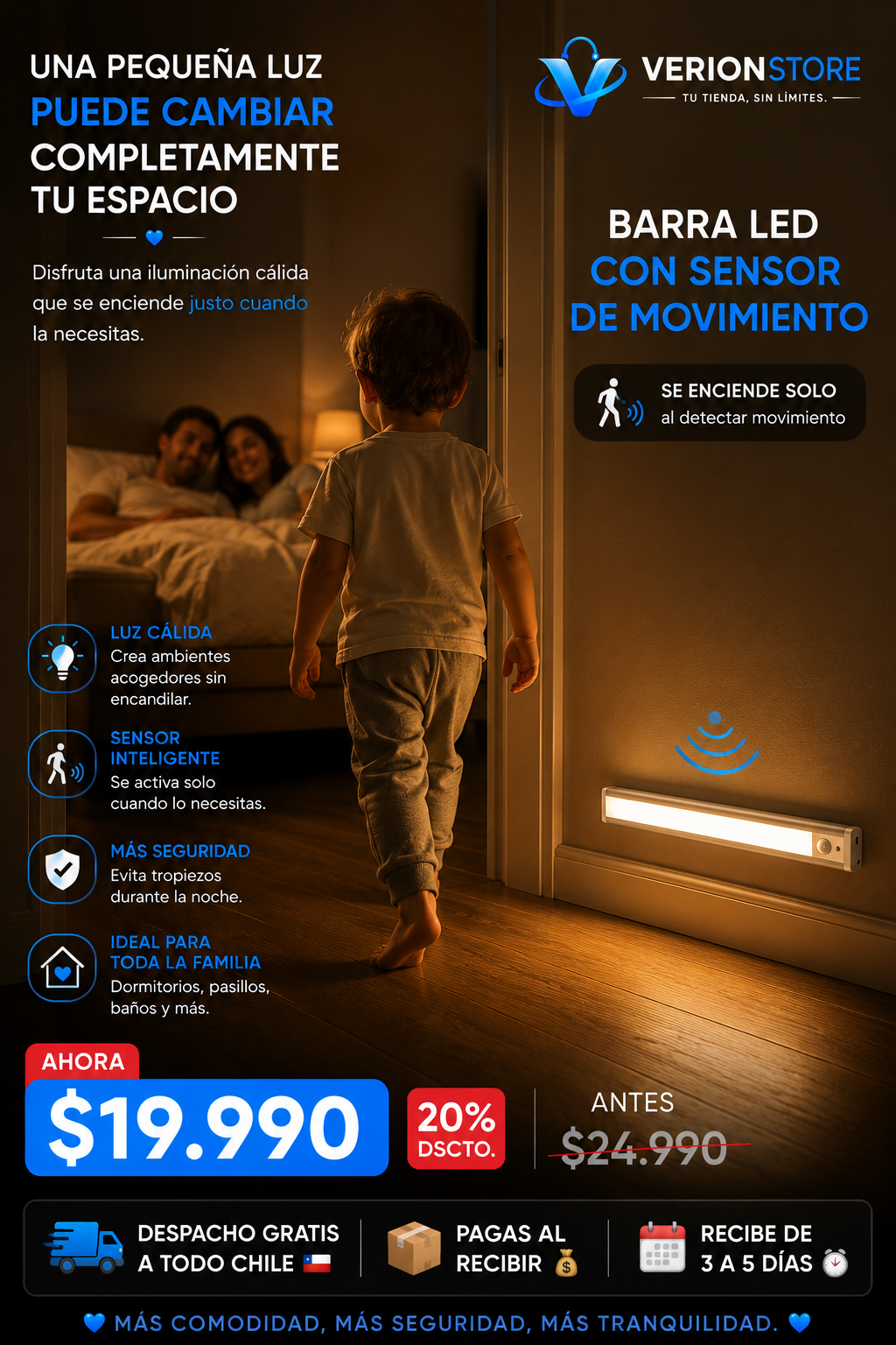 👉 BarraLED - SENSOR 30CM💡