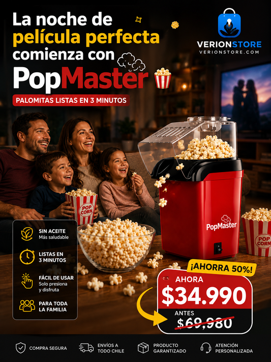 🍿🎬 PopMaster | Máquina de Palomitas Express ✨🍿