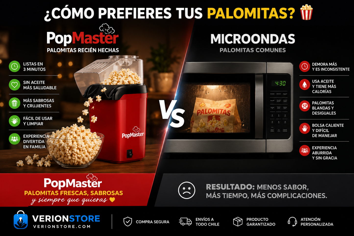 🍿🎬 PopMaster | Máquina de Palomitas Express ✨🍿
