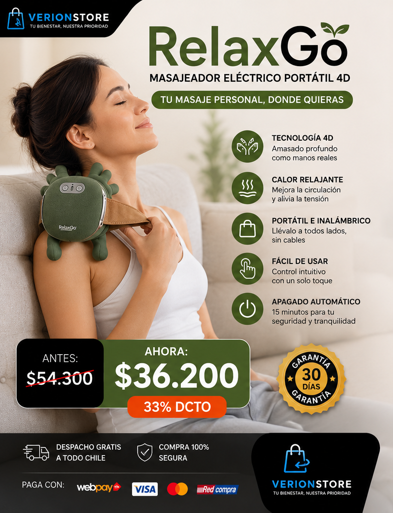 💆🔥 Masajeador RelaxGo 💚👐