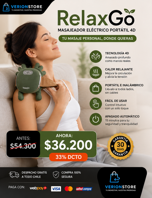 💆🔥 Masajeador RelaxGo 💚👐